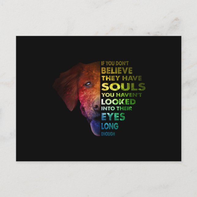 Carte Postale Golden Retriever regarda Assez Longtemps Dans Leur (Devant)