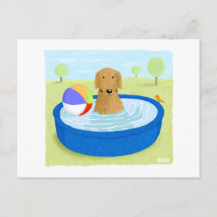 Carte Postale Golden Retriever "Summertime"