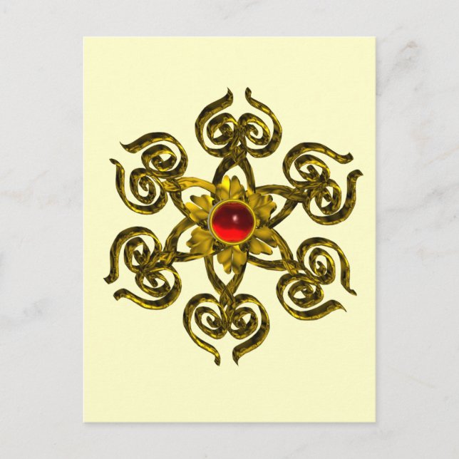 CARTE POSTALE GOLDEN ROSE RUBY (Devant)