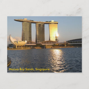Carte Postale Golden Sunset Marina Bay Sands, Singapour