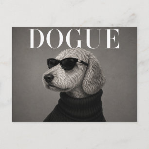 Carte Postale Goldendoodle Luxe Éditorial de Mode