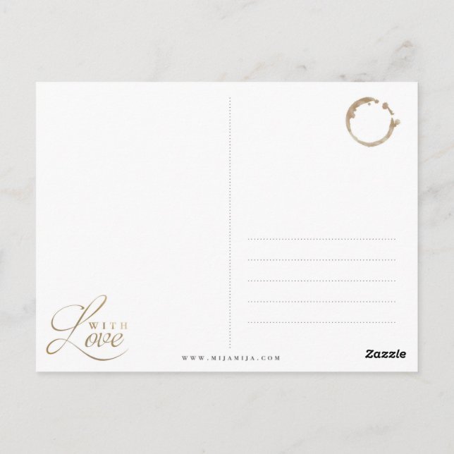 Carte Postale GOLDENE WELTKARTE GLOBUS Postkarte (Dos)