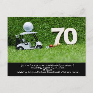 Carte Postale Golf 70e anniversaire, réservez la date pour la fê