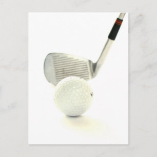 Carte postale Golf Ball and Club