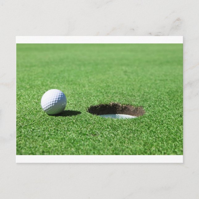 Carte Postale Golf Ball and Hole (Devant)
