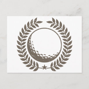 Carte Postale Golf Ball Design Vintage