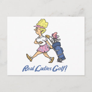 Carte Postale golf des vraies dames