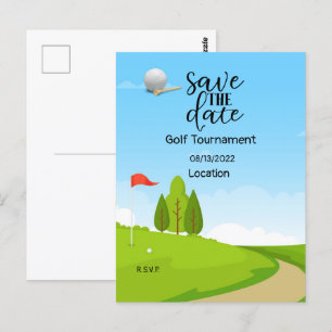 Carte Postale Golf Économisez la date pour le tournoi de golf Go