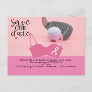 Carte Postale Golf enregistrer la date Cancer du sein Sensibilis