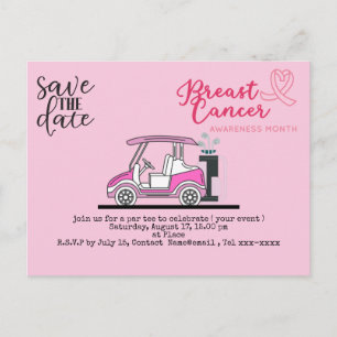 Carte Postale Golf enregistrer la date Cancer du sein Sensibilis