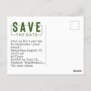 Carte Postale Golf enregistrer la date golf balle de mise trou d