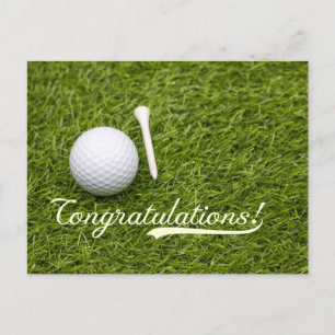 Carte Postale Golf Félicitations vous l'avez fait pour golfeur