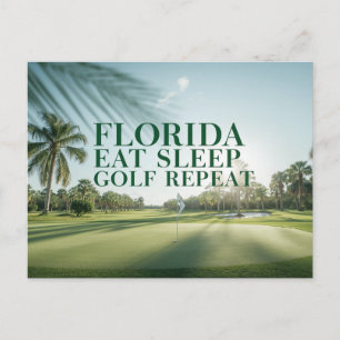 Carte Postale Golf Floride avec une balle sur le vert