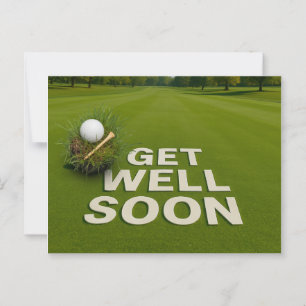 Carte Postale Golf Meilleurs vœux de rétablissement pour golfeur