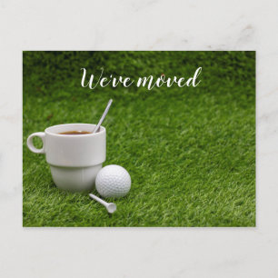 Carte Postale Golf nous avons déménagé dans une nouvelle maison