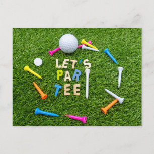 Carte Postale Golf Par invitation à la fête de golf