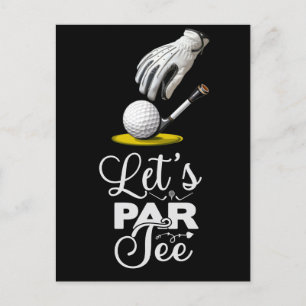 Carte Postale Golf par tee golfer party enregistrer la date