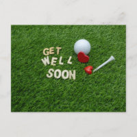 Golf Soyez bien bientôt avec le texte et la balle