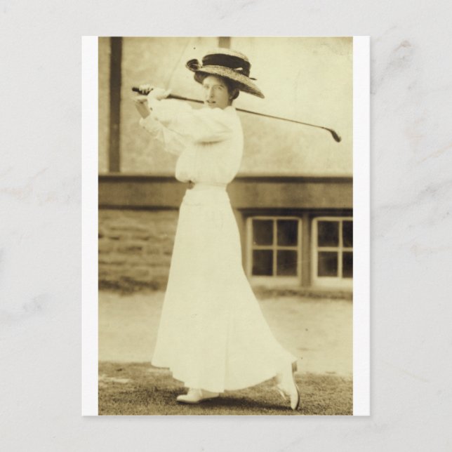 Carte Postale GOLF STYLE ! - 1908 Champion du golf féminin (Devant)