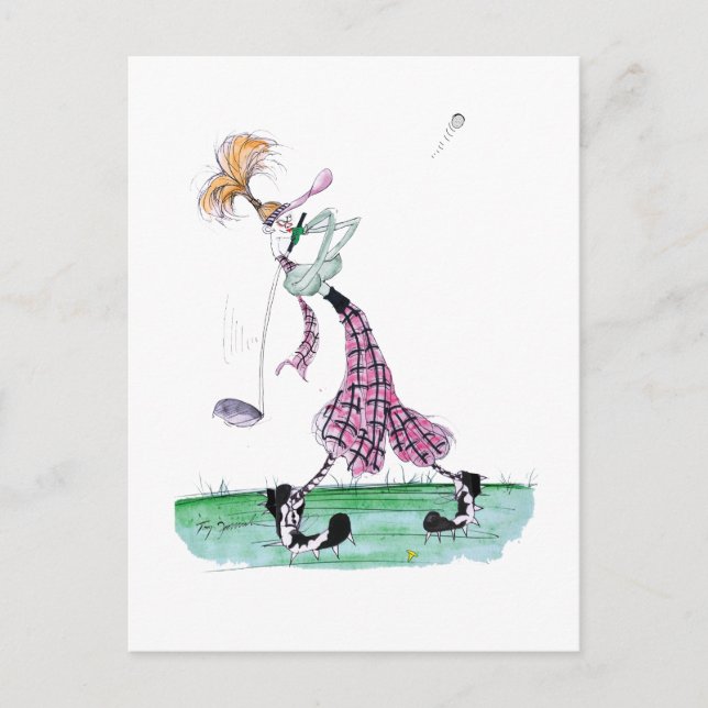 Carte Postale golf swing complet, tony fernandes (Devant)