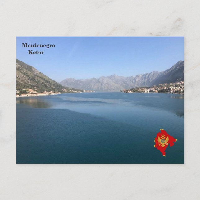Carte Postale Golfe de Kotor, Monténégro (Devant)