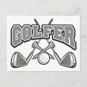 Carte Postale Golfeur