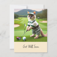 Golfeur joue au golf pour les amoureux des chats p