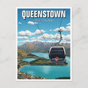 Carte Postale Gondola à Queenstown Nouvelle-Zélande Voyage