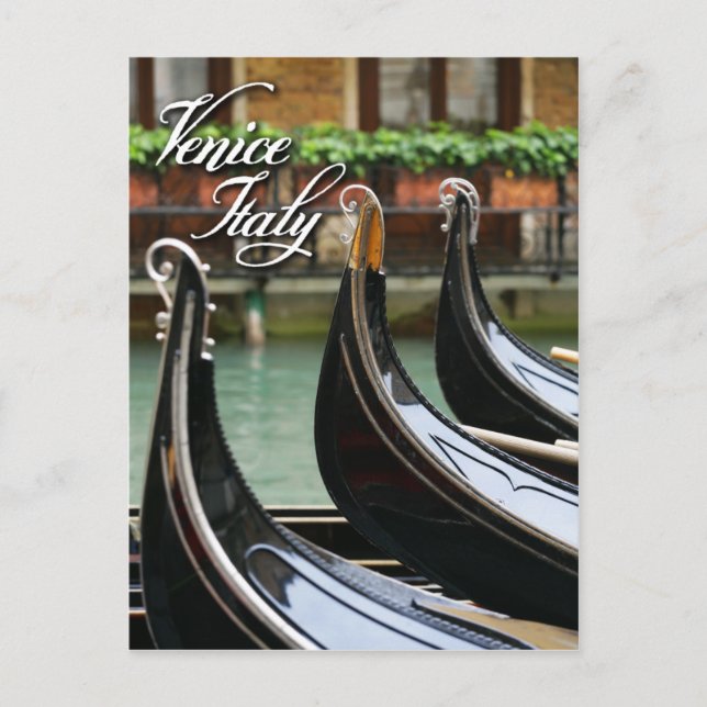 Carte Postale Gondolas à Venise (Devant)