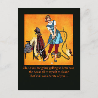 Carte Postale "Gone Golfing"