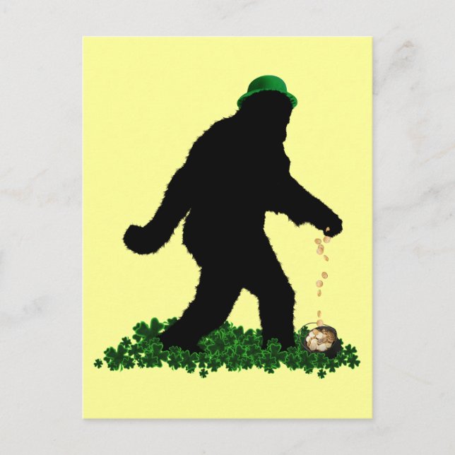 Carte Postale Gone Squatchin' le jour de la Saint Patrick (Devant)