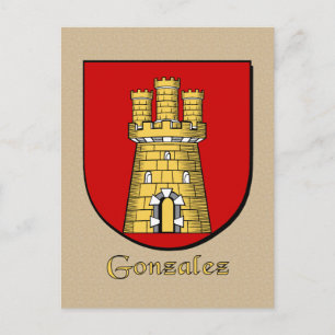 Carte Postale Gonzalez Famille Bouclier héraldique