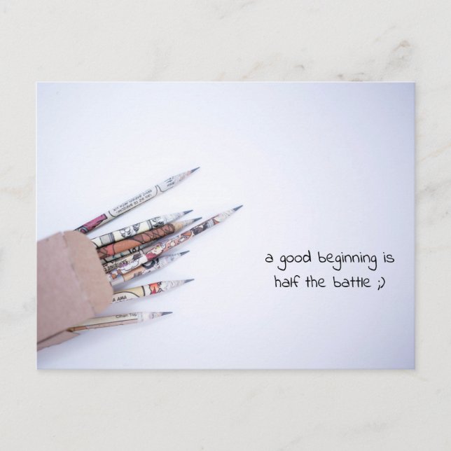 Carte Postale Good Start is Half the Battle (Devant)