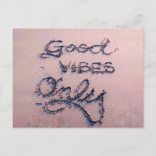 Carte Postale Good Vibes Only Beach et Sable