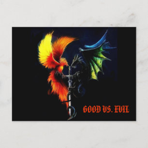 Carte Postale Good Vs. Evil - Produits conçus par Mystic Moon D