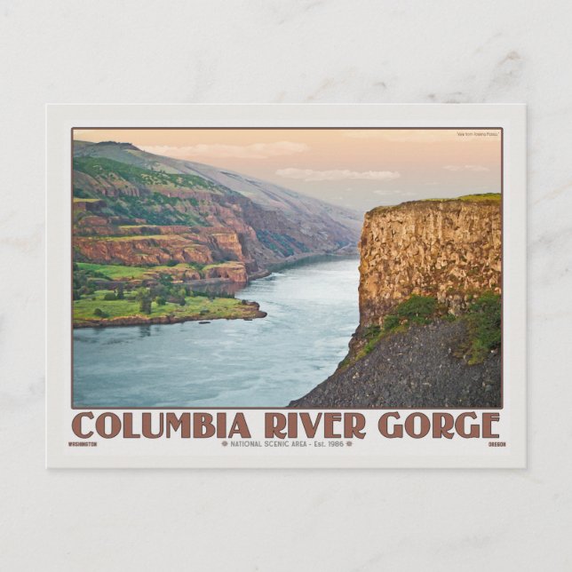 Carte Postale Gorge Columbia - Plateau Rowena W.jpg (Devant)