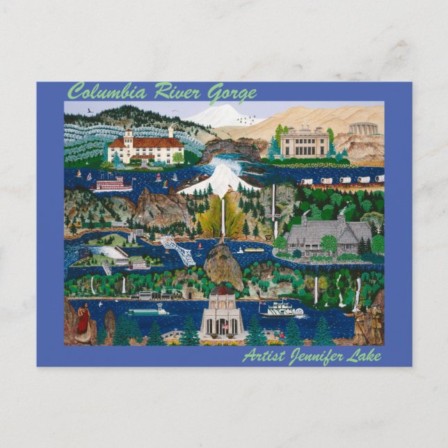 Carte Postale Gorge du fleuve Columbia (Devant)