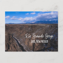 Carte Postale Gorge Rio Grande près de Taos, Nouveau-Mexique