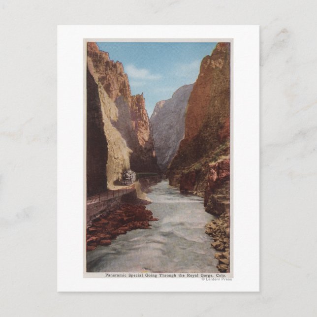 Carte Postale Gorge Royale, CO - Vue du train, Rivière (Devant)