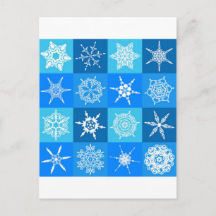 CARTE POSTALE GORGEUSES FLAKES DE NEIGE
