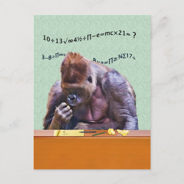 Carte postale Gorilla at Desk (Devant)