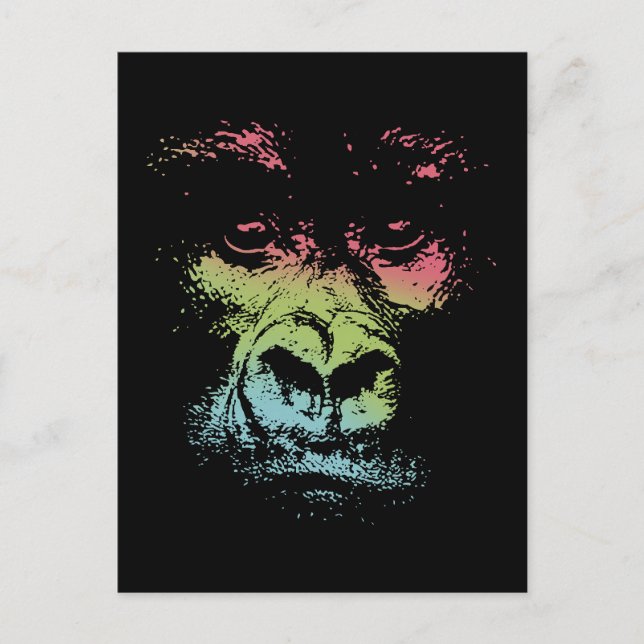 Carte Postale Gorilla Face (Devant)