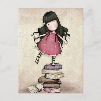Carte postale Gorjuss Girl retour à l'école 