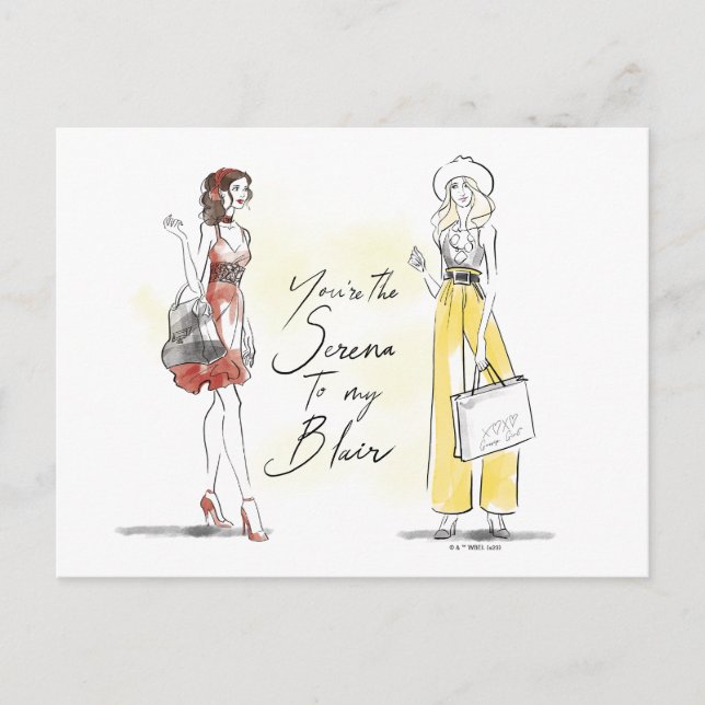 Carte Postale Gossip Girl - Vous êtes la Serena à mon Blair (Devant)