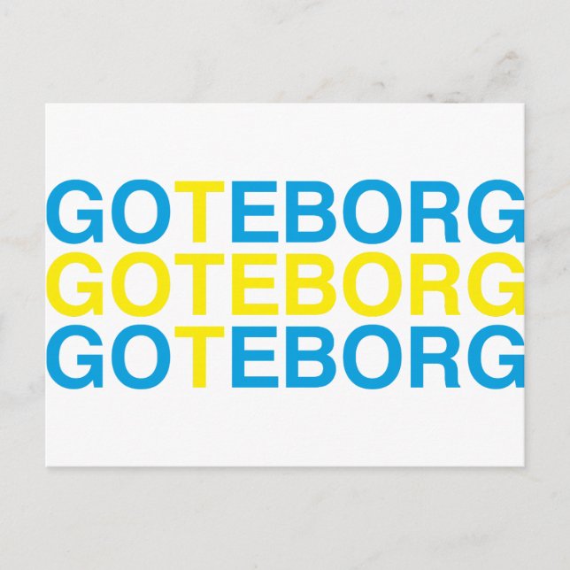 Carte Postale GOTEBORG Swedish Flag (Devant)