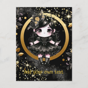 CARTE POSTALE   Goth Girls Kawaii Chibi Cute Custo
