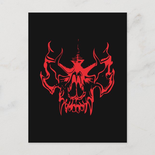 Carte Postale Goth Skull (Devant)