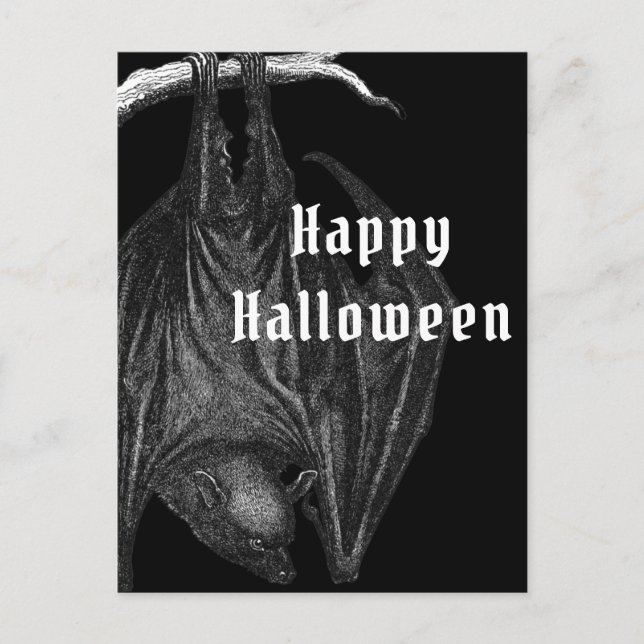 Carte postale Gothic Bats Halloween (Devant)
