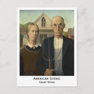 Carte Postale gothique américain, Grant Wood