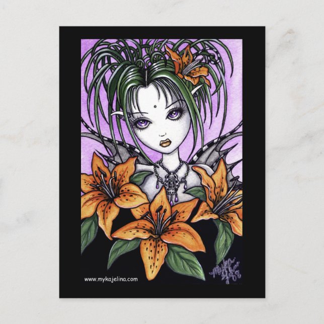 Carte postale gothique "Ayla" Tiger Lilly (Devant)